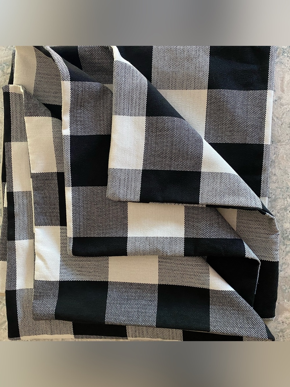 4 Black and White Buffalo Check Pillow covers 17.5” Classic Plaid